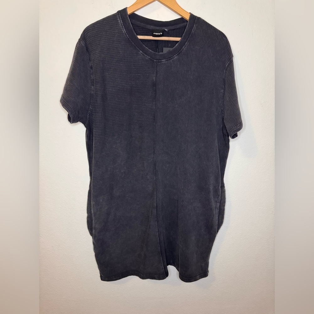 Mono B Black Short Sleeve Casual Active Dress